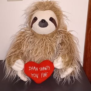 Valentine's Day Sloth Stuffed Animal Plush w/Funny Love Message